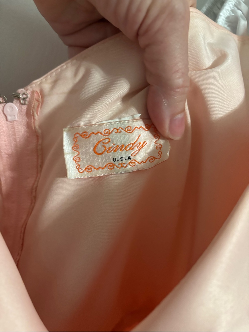 Vintage 90s Pink Satin Homecoming Dress Rhinestone Waist Off Shoulder - Picture 5 of 7